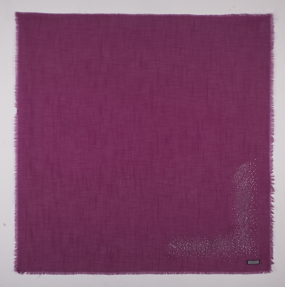 Taşlı Kare Keten Eşarp