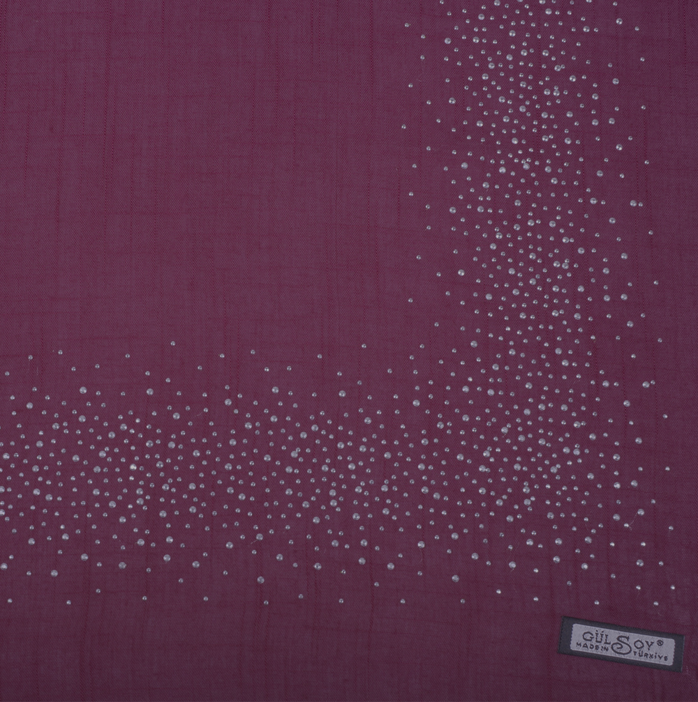 Taşlı Kare Keten Eşarp